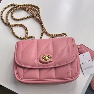 Coach Pink Quilted Crossbody Bag